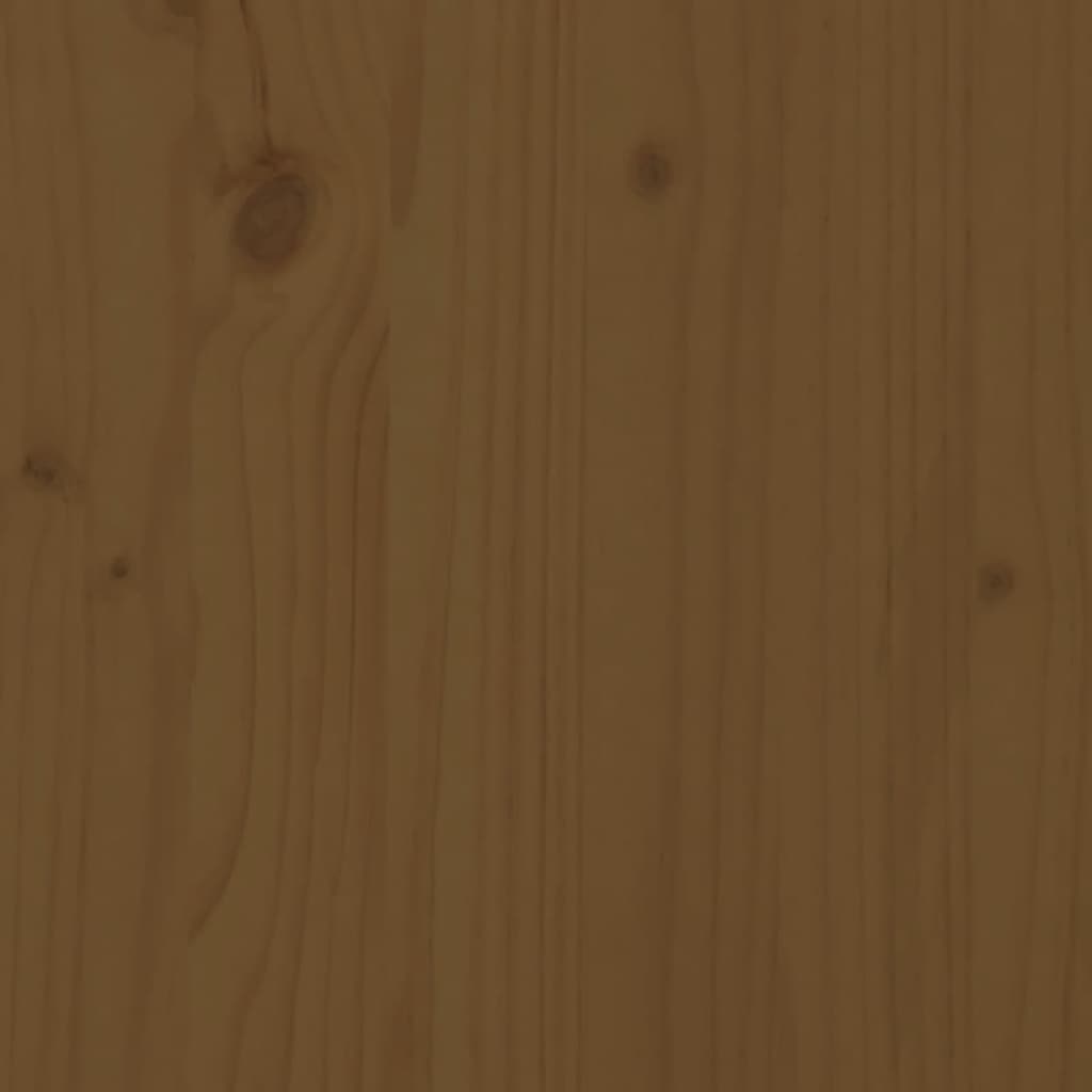 vidaXL Chaises longues lot de 2 avec table brun miel bois massif pin