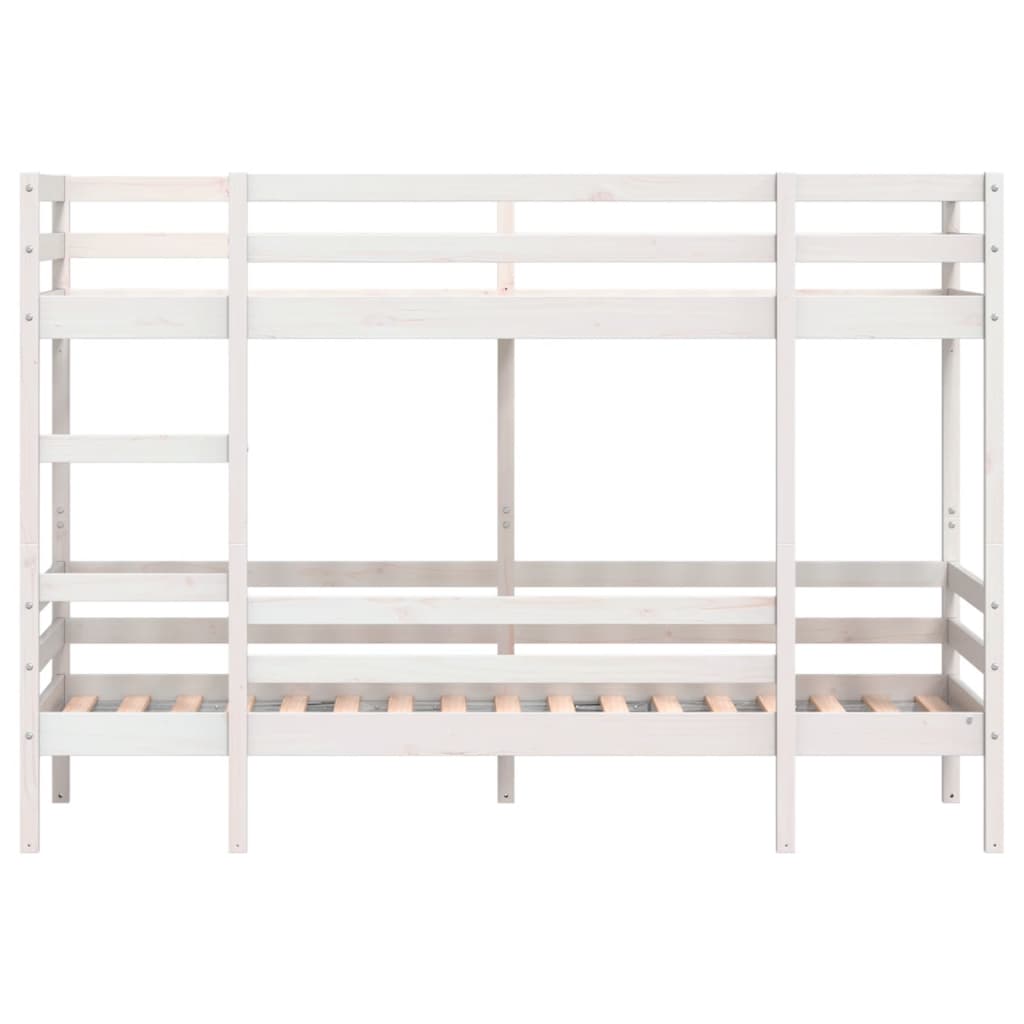 vidaXL Lit superposé Blanc 75x190 cm Bois de pin massif