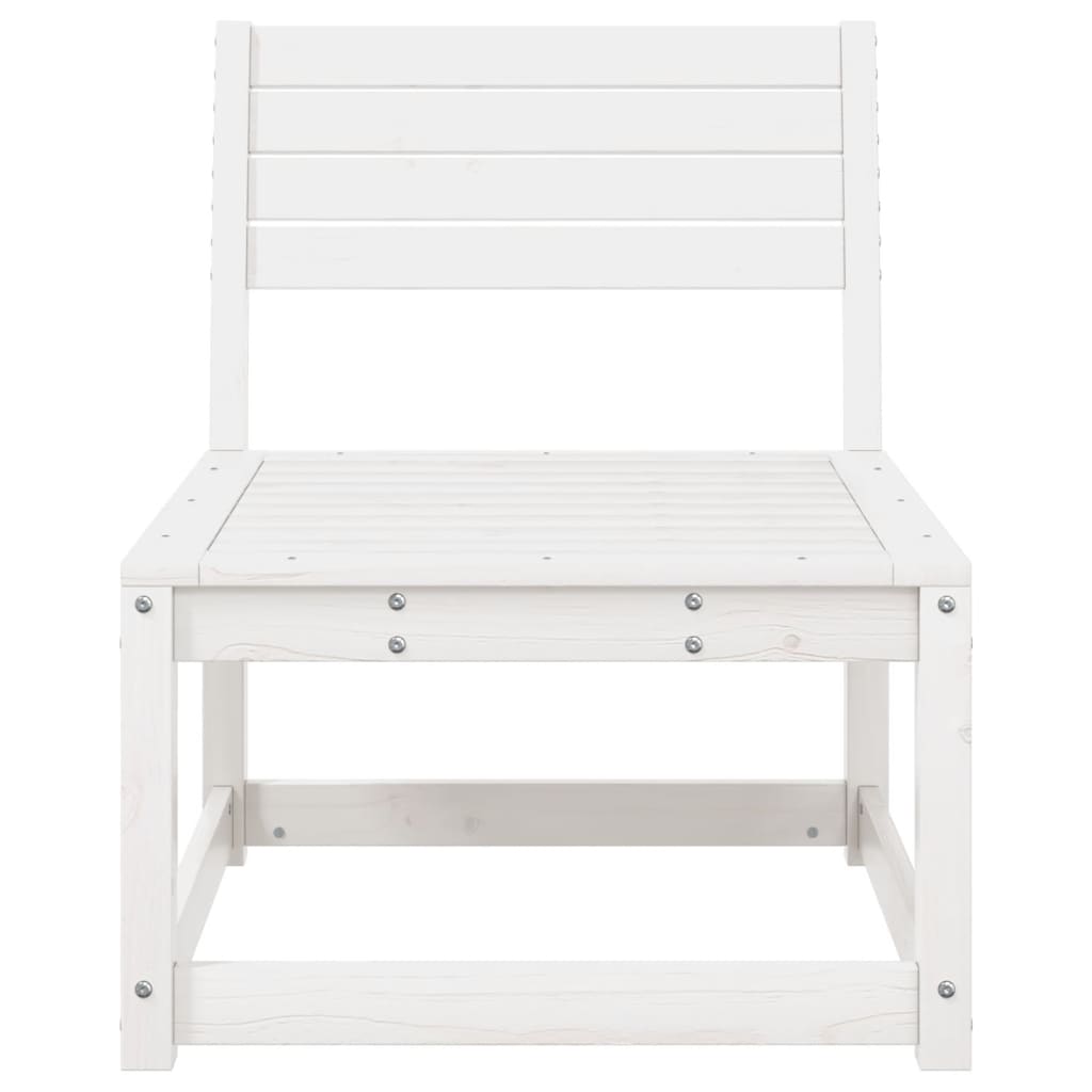 vidaXL Canapé de jardin blanc bois de pin massif