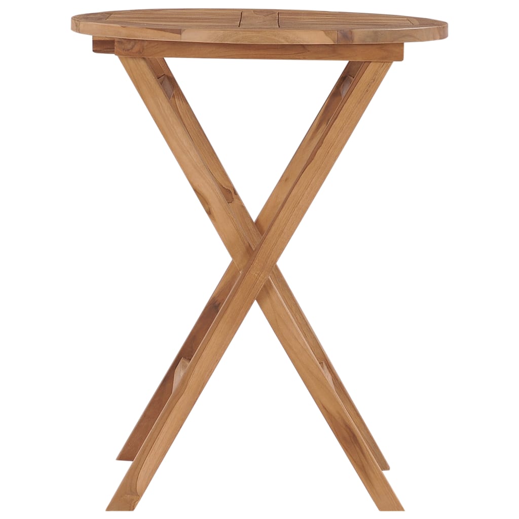 vidaXL Table pliable de jardin 60 cm Bois de teck solide