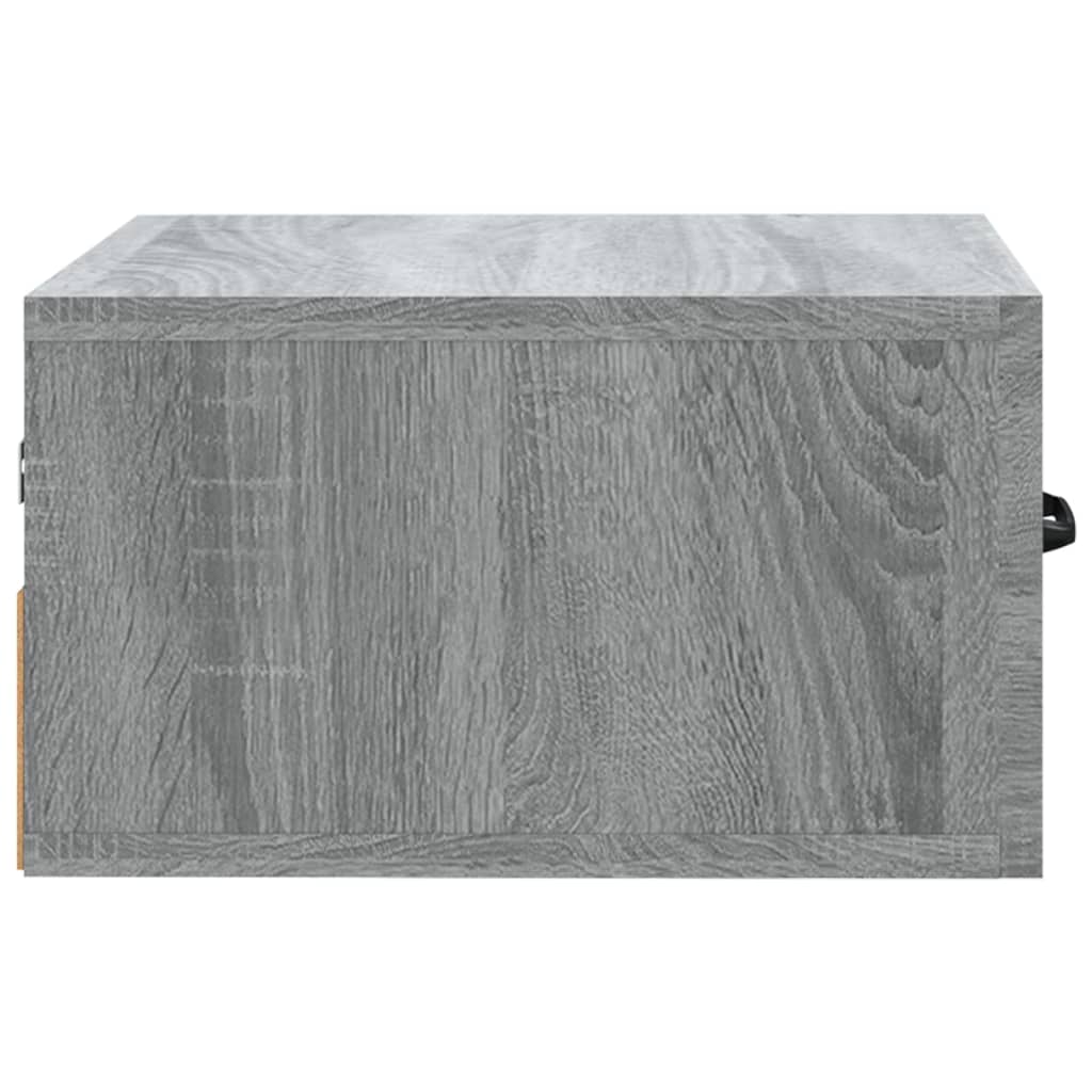 vidaXL Tables de chevet murales 2 pcs Sonoma gris 35x35x20 cm
