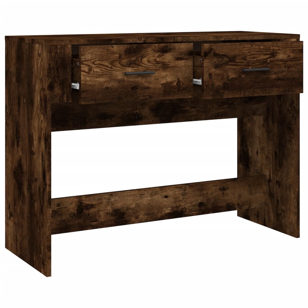 vidaXL Table console Chêne fumé 100x39x75 cm Bois d'ingénierie