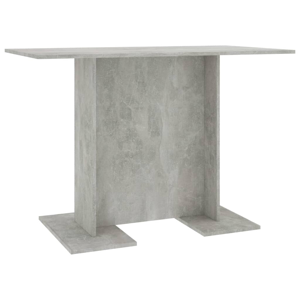 vidaXL Table de salle à manger Gris béton 110 x 60 x 75 cm Aggloméré