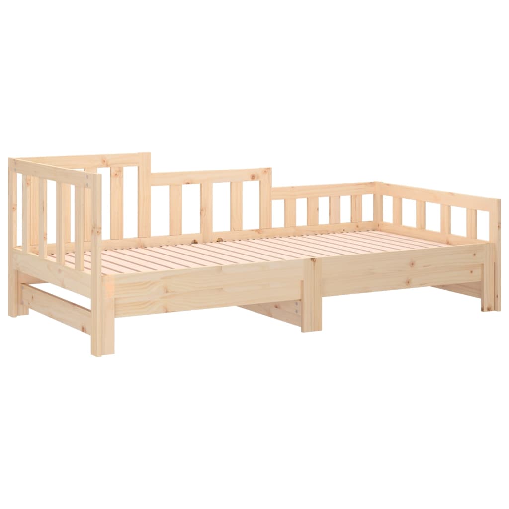 vidaXL Lit coulissant sans matelas 2x(90x200) cm Bois de pin massif