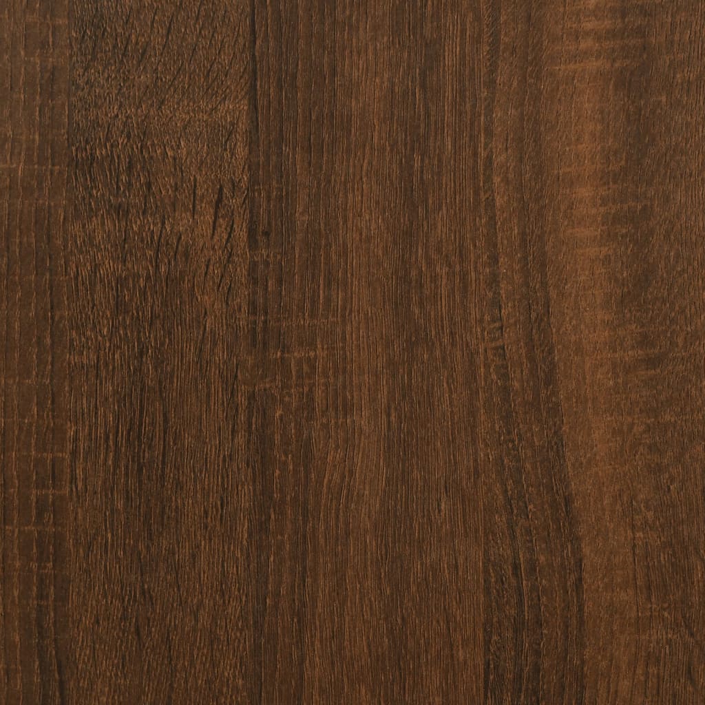 vidaXL Table de chevet flottante Chêne marron Bois d’ingénierie