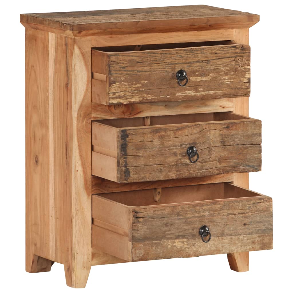 vidaXL Buffet 60x33x75 cm Bois d'acacia solide et bois de récupération