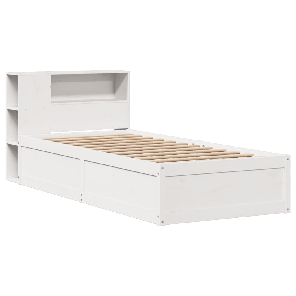 vidaXL Cadre de lit sans matelas blanc 100x200 cm bois de pin massif