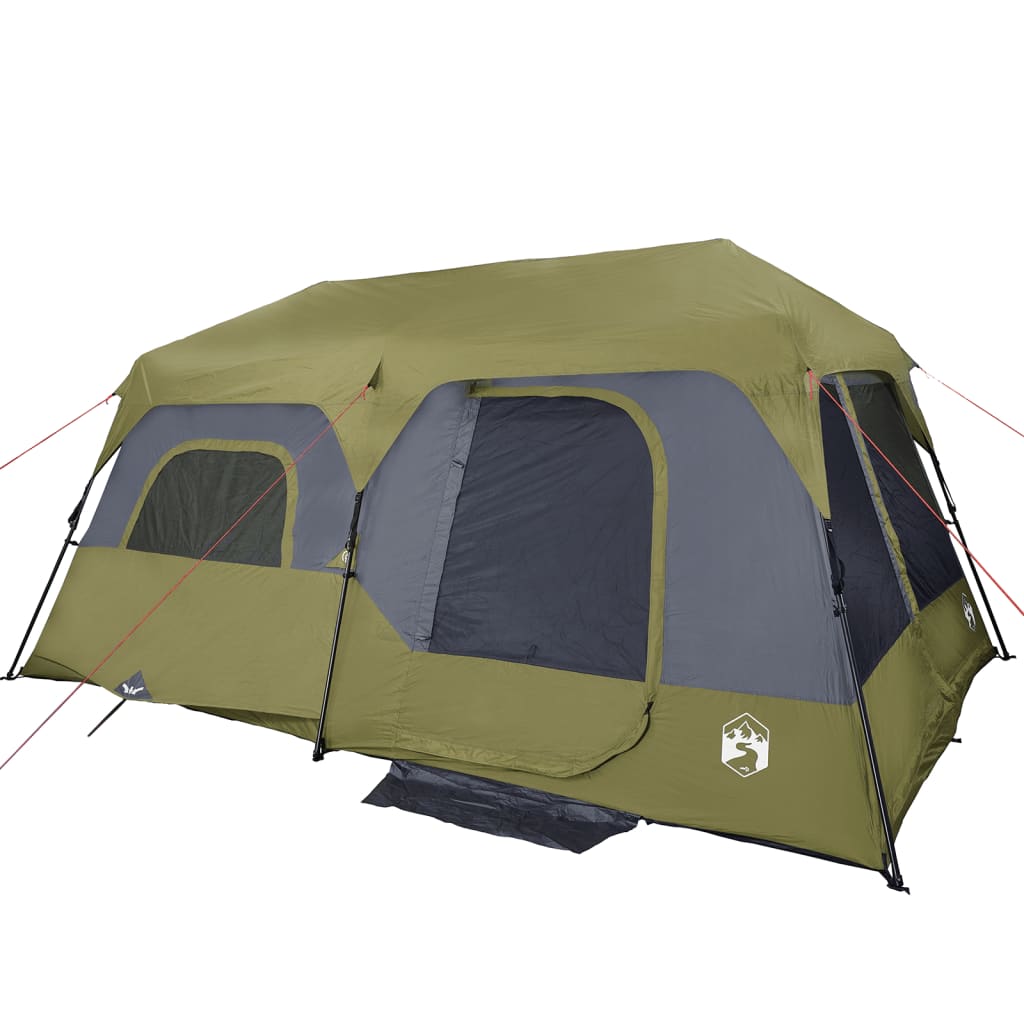 vidaXL Tente de camping 9 personnes vert imperméable