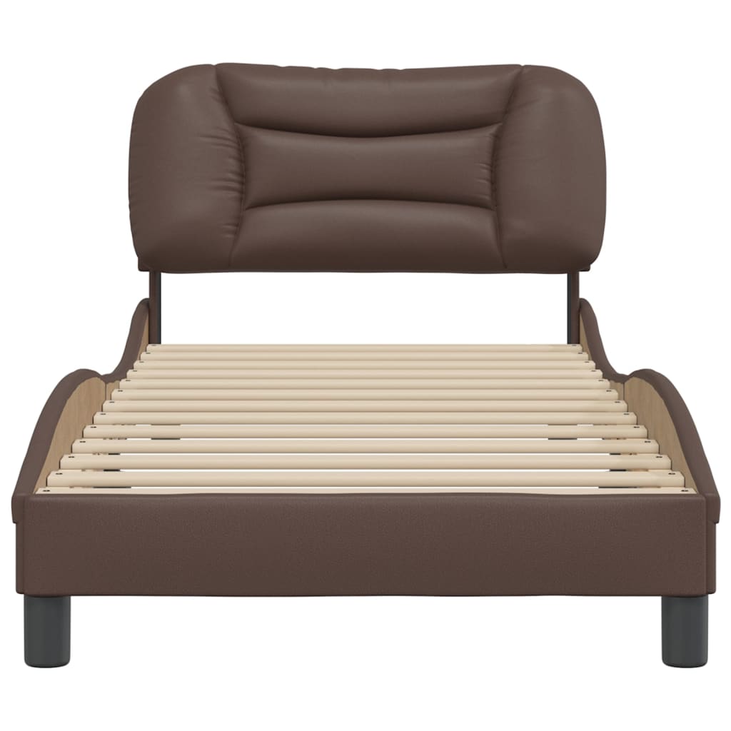 vidaXL Cadre de lit sans matelas marron 90x190 cm similicuir