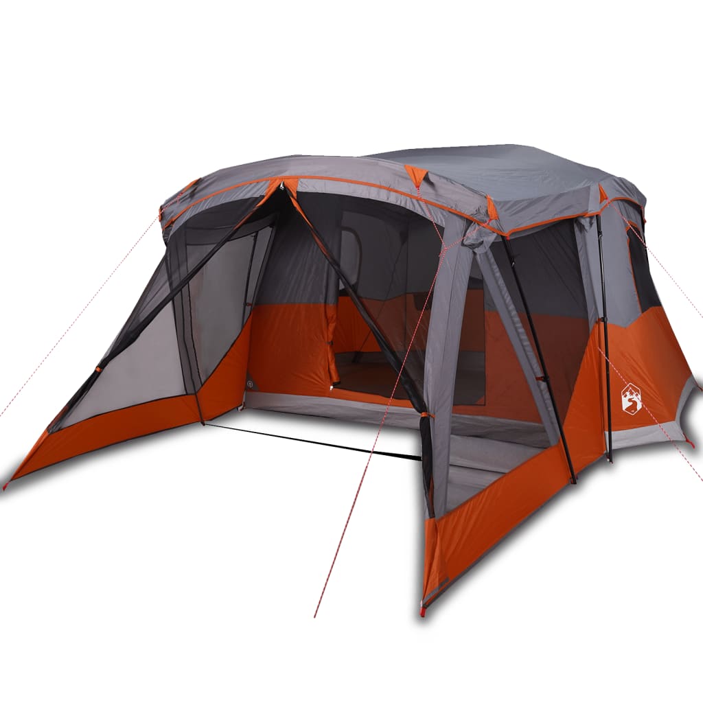 vidaXL Tente de camping avec porche 4 personnes orange imperméable