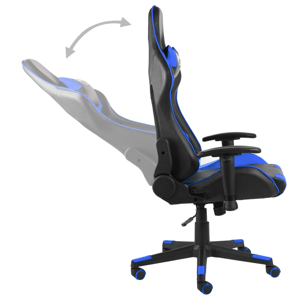 vidaXL Chaise de jeu pivotante Bleu PVC