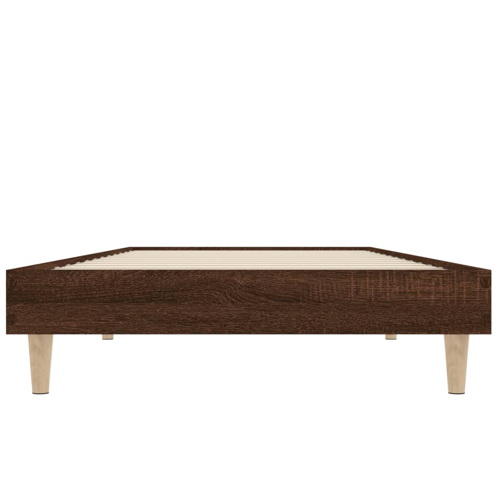 vidaXL Cadre de lit sans matelas chêne marron 75x190cm bois ingénierie