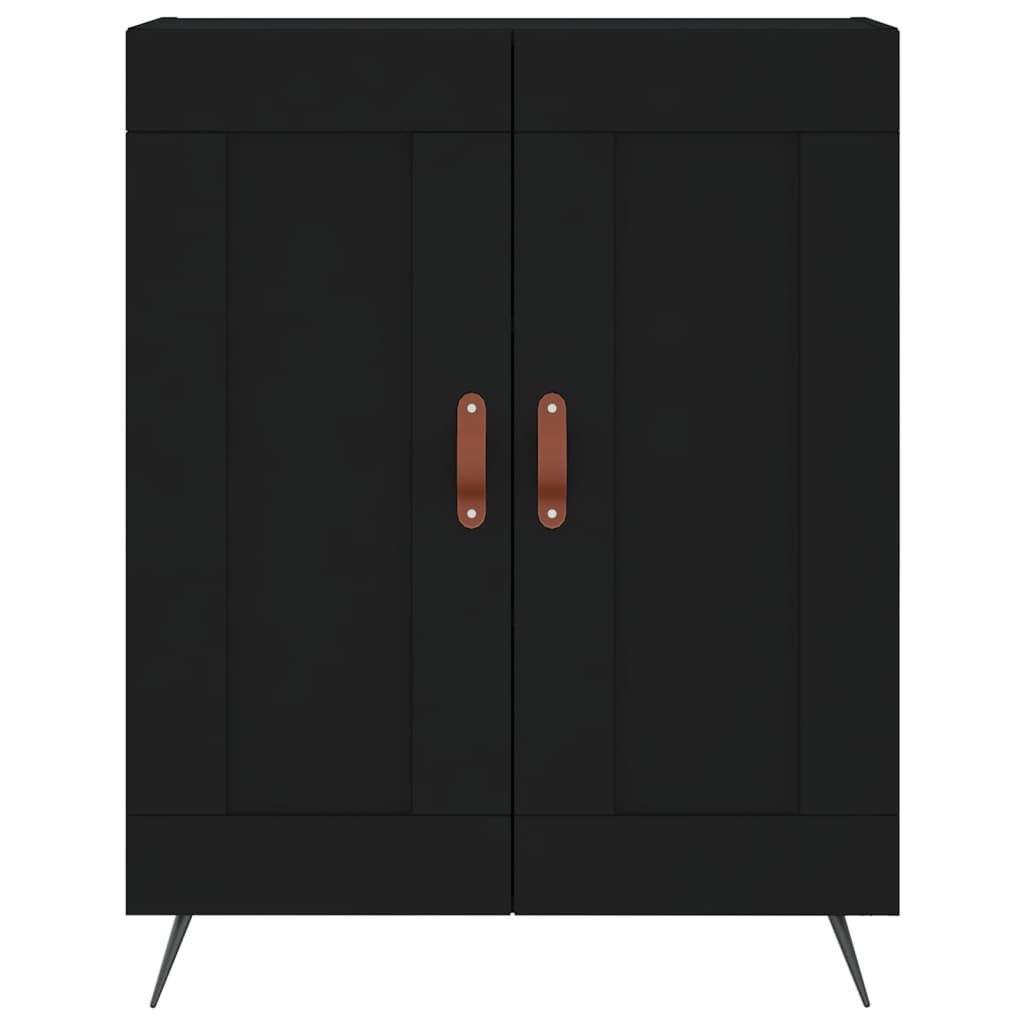 vidaXL Buffet haut Noir 69,5x34x180 cm Bois d'ingénierie