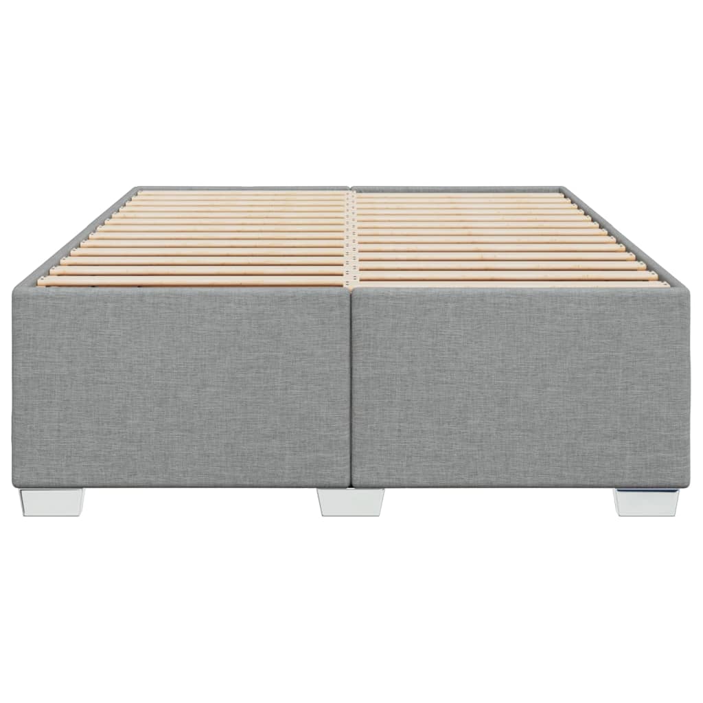 vidaXL Cadre de lit sans matelas gris clair 140x200 cm tissu