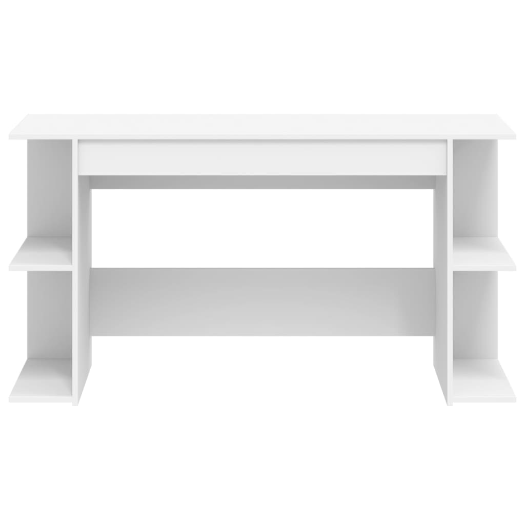 vidaXL Bureau blanc 140x50x75 cm bois d'ingénierie