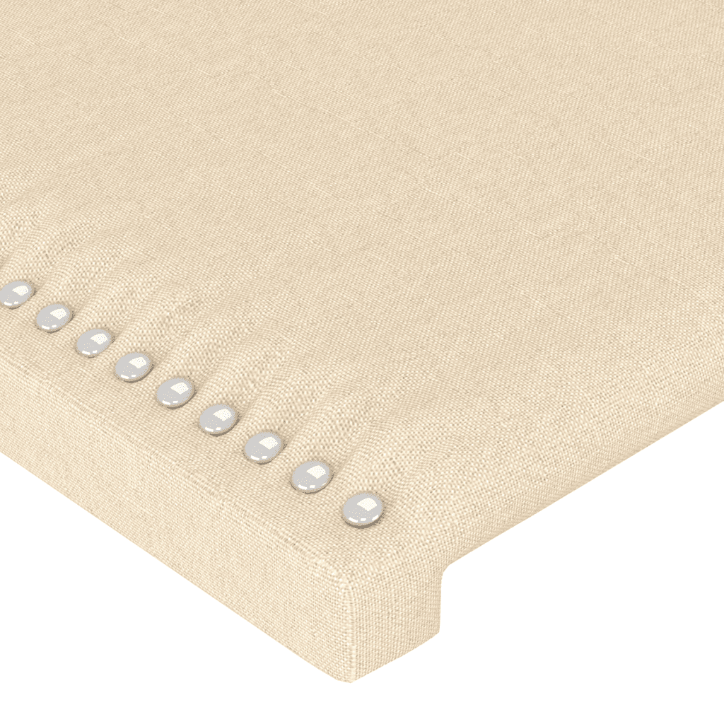 vidaXL Sommier à lattes de lit avec matelas Crème 160x200 cm Tissu