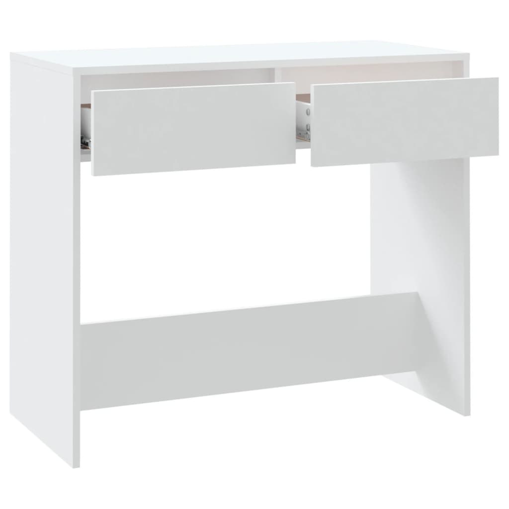 vidaXL Table console Blanc 89x41x76,5 cm Acier