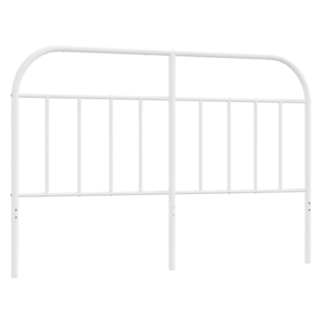 vidaXL Tête de lit métal blanc 150 cm