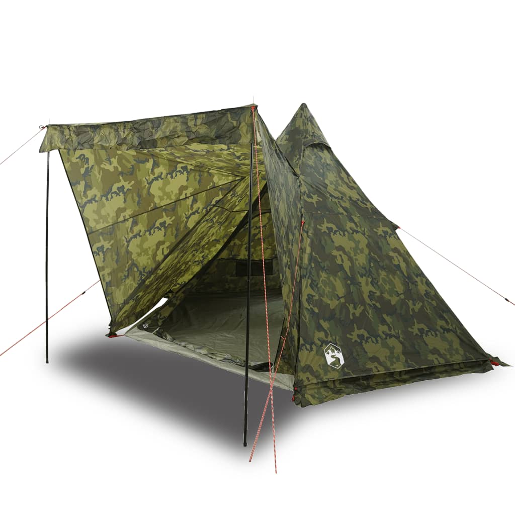 vidaXL Tente familiale tipi 6 personnes camouflage imperméable