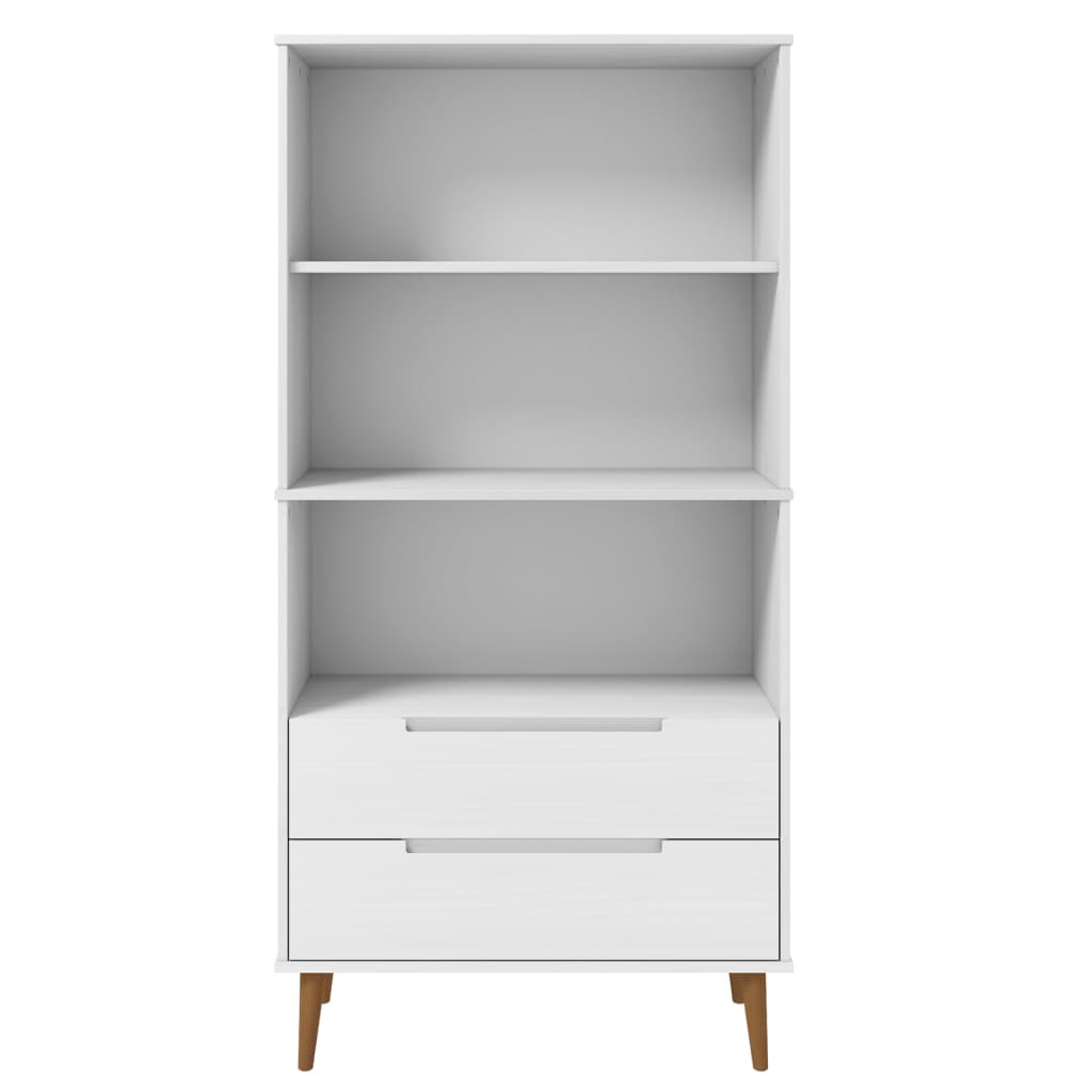 vidaXL Bibliothèque MOLDE Blanc 85x35x170,5 cm Bois massif de pin