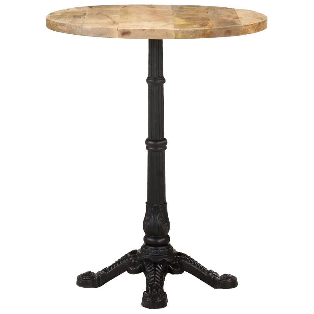 vidaXL Table de bistro Ø60x76 cm Bois de manguier brut