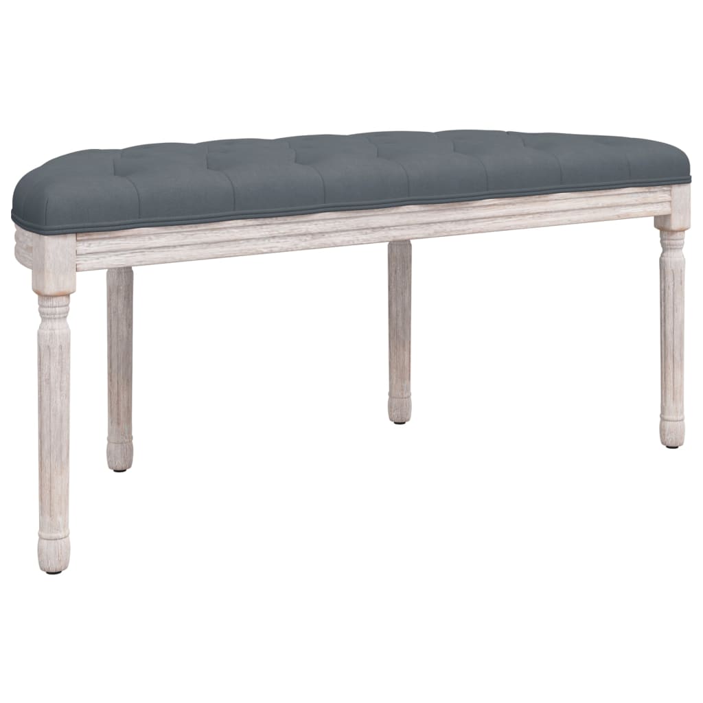 vidaXL Banc Gris foncé 110,5x45x49 cm Velours