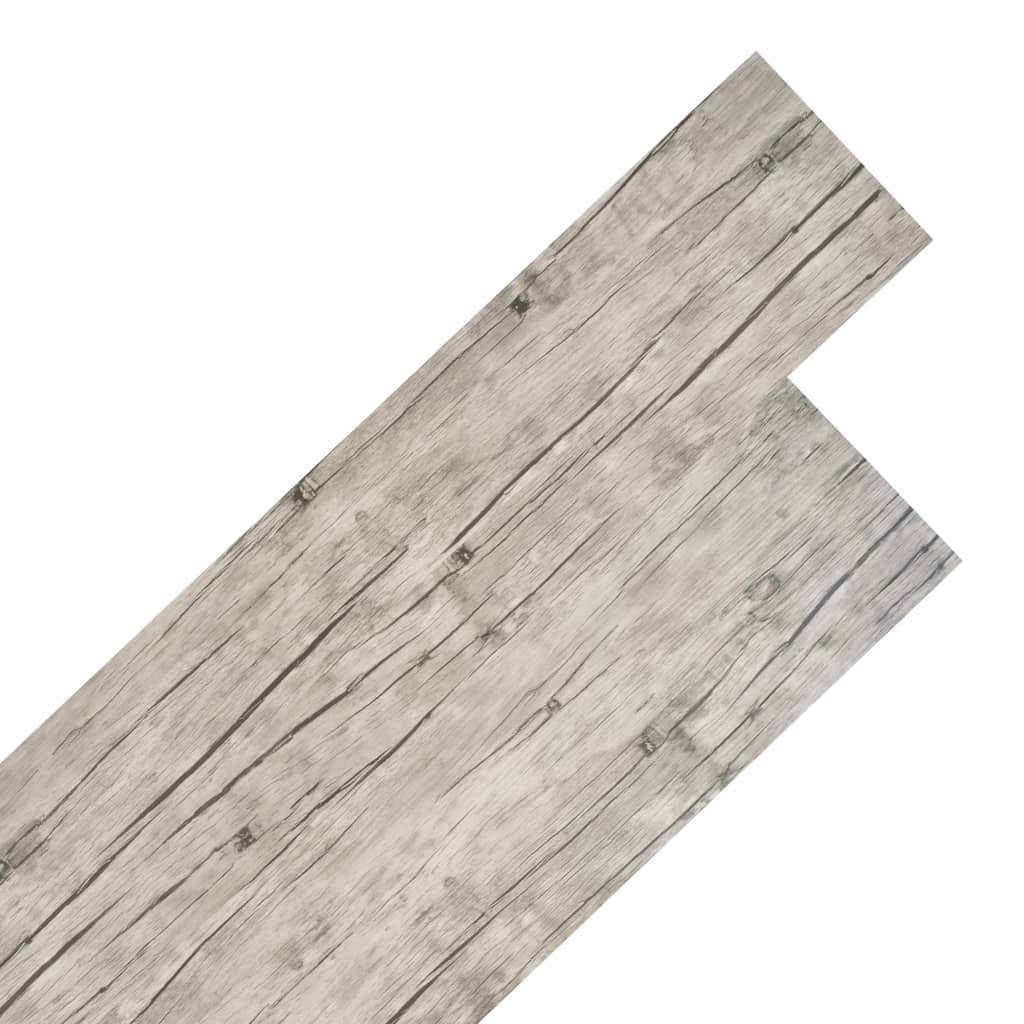 vidaXL Planches de plancher PVC Non auto-adhésif 4,46m² 3mm Gris clair