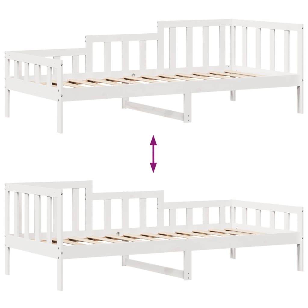 vidaXL Lit de jour avec tiroirs sans matelas 90x190 cm bois massif