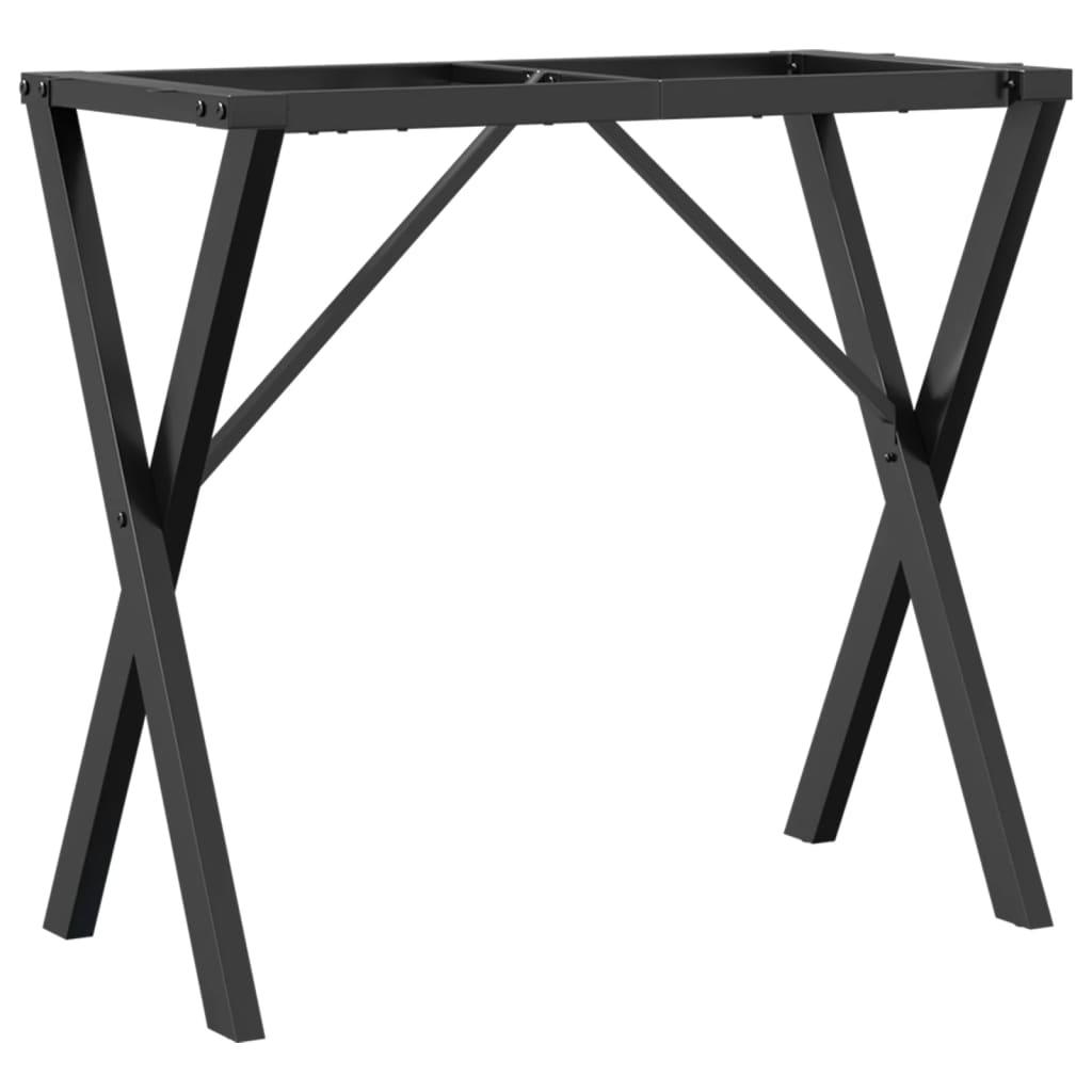 vidaXL Pieds de table à manger cadre en X 80x40x73 cm fonte