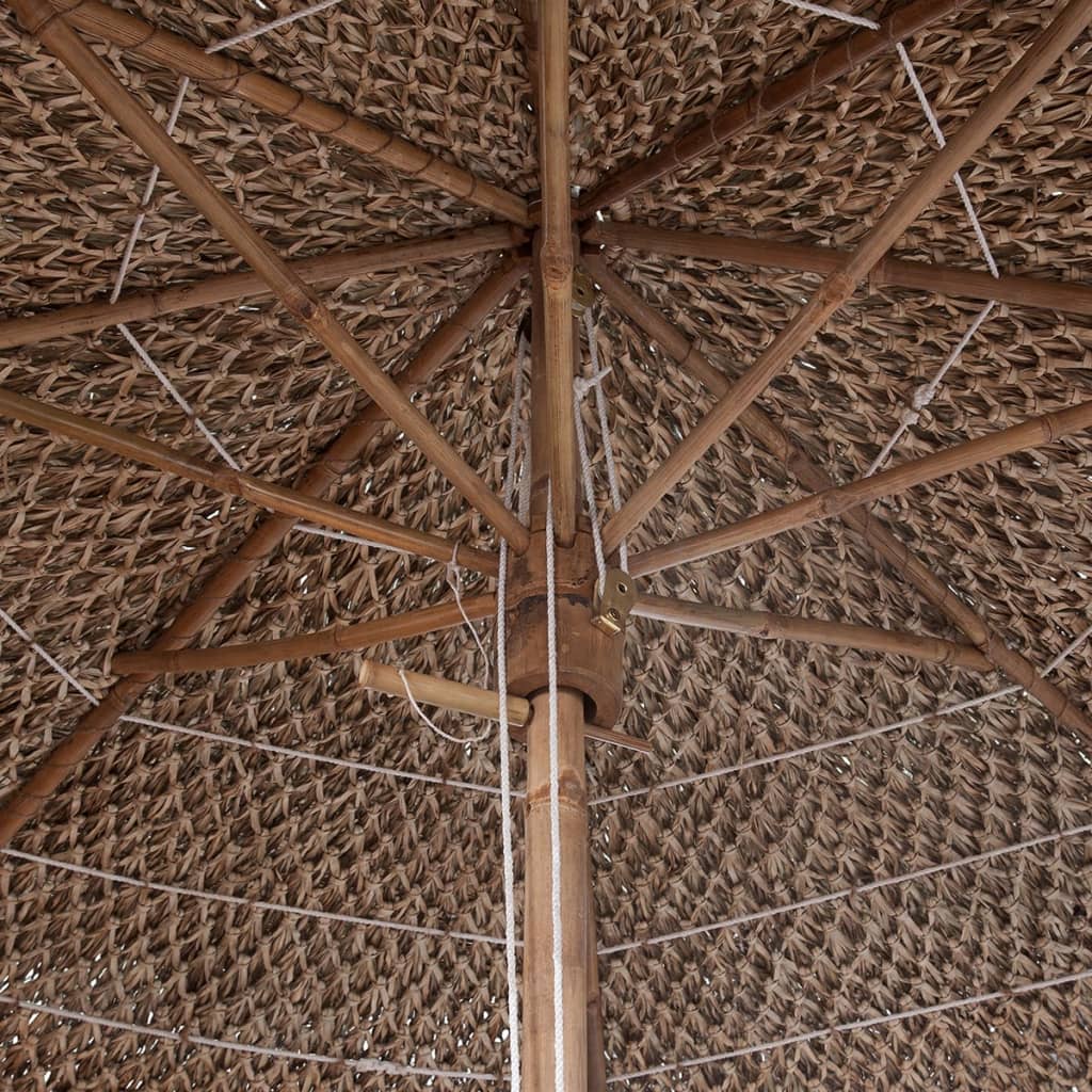 vidaXL Parasol en bambou avec toit en feuille de bananier 270 cm