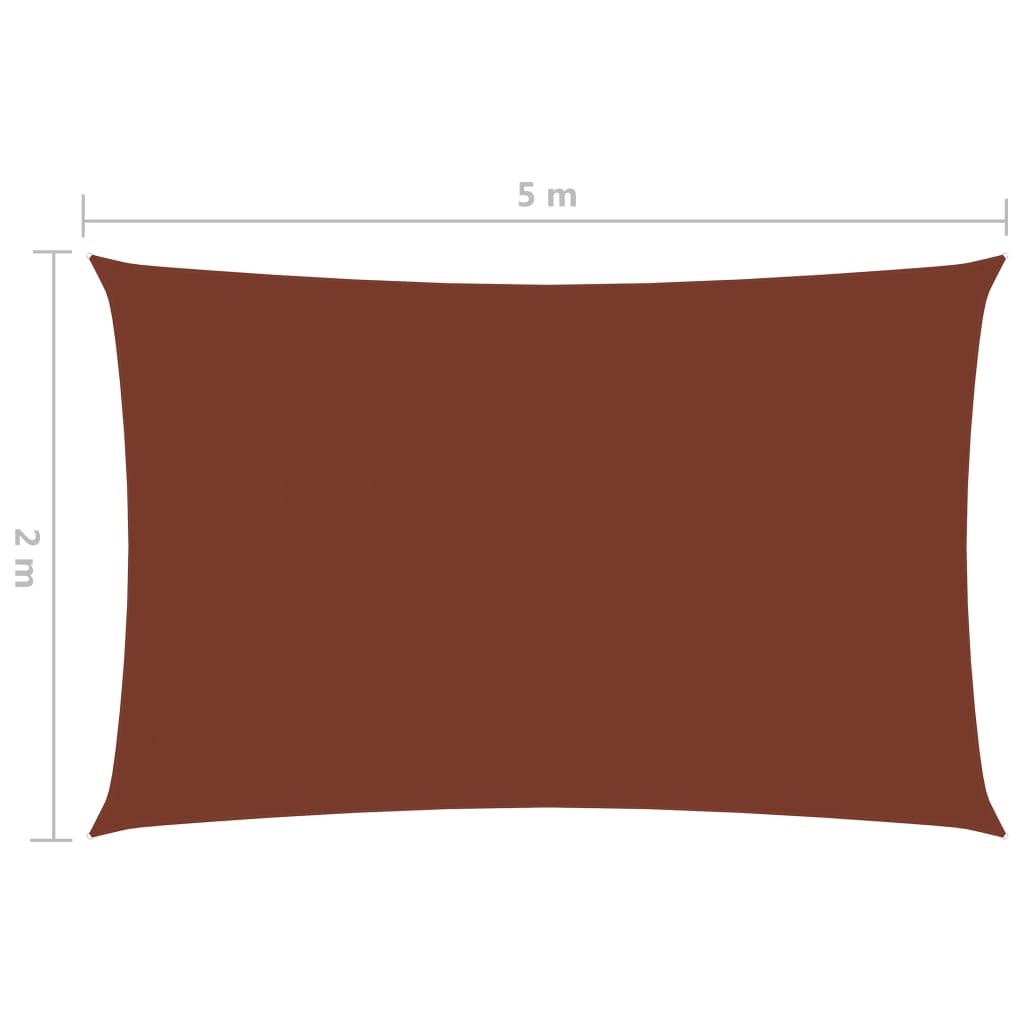 vidaXL Voile de parasol tissu oxford rectangulaire 2x5 m terre cuite
