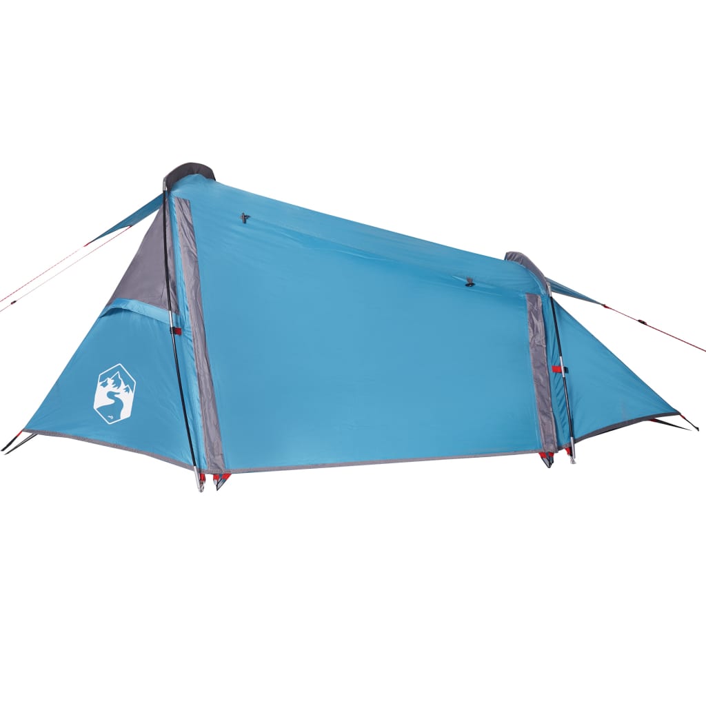 vidaXL Tente de camping tunnel 2 personnes bleu imperméable