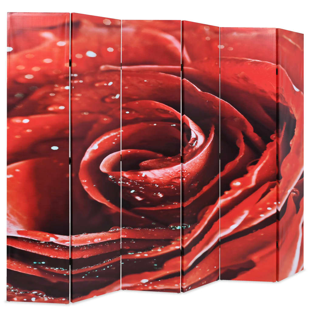 vidaXL Cloison de séparation pliable 228 x 170 cm Rouge rose