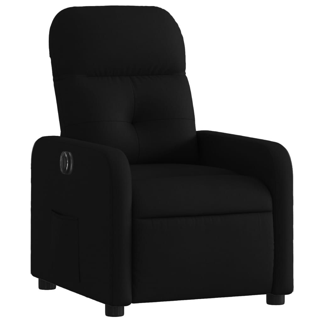 vidaXL Fauteuil inclinable électrique Noir Tissu