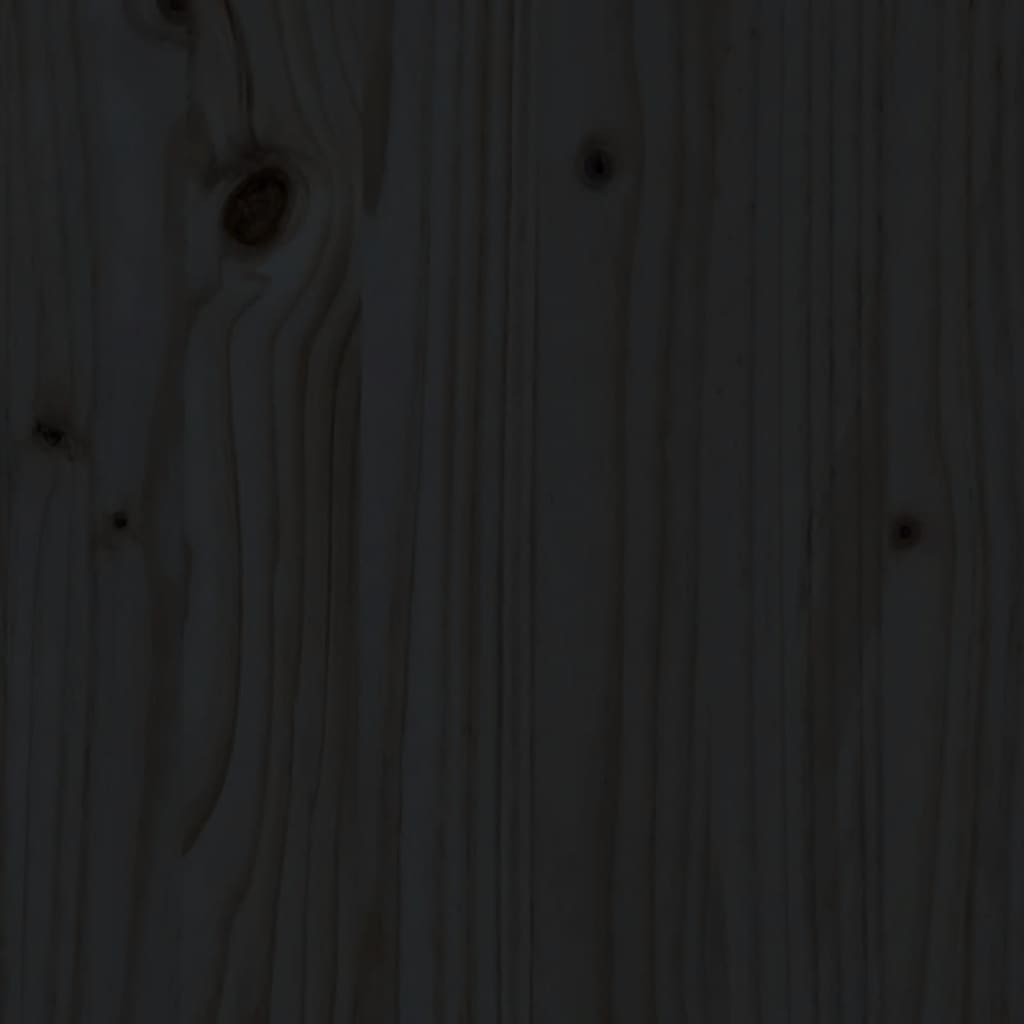 vidaXL Cadre de lit Noir Bois de pin massif 140x200 cm