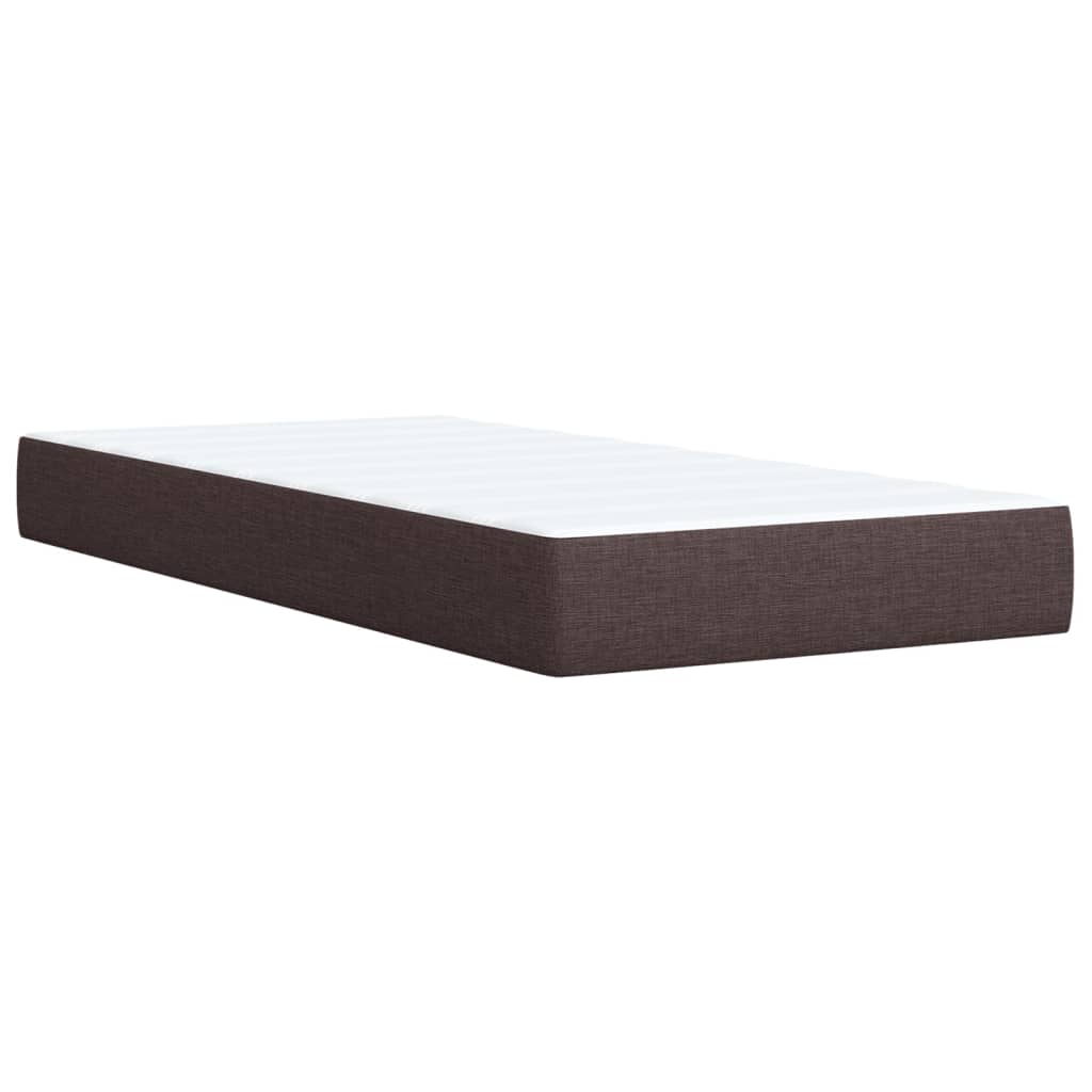 vidaXL Sommier à lattes de lit avec matelas Marron foncé 100x200 cm