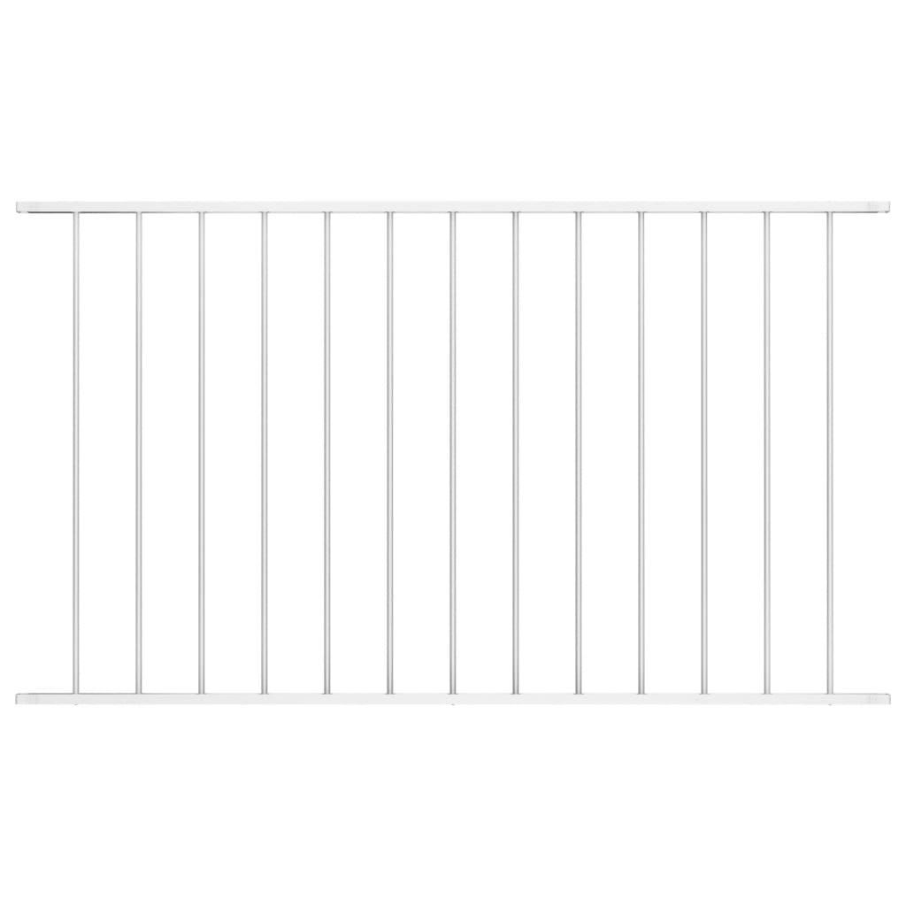vidaXL Panneau de clôture Acier enduit de poudre 1,7x1,25 m Blanc