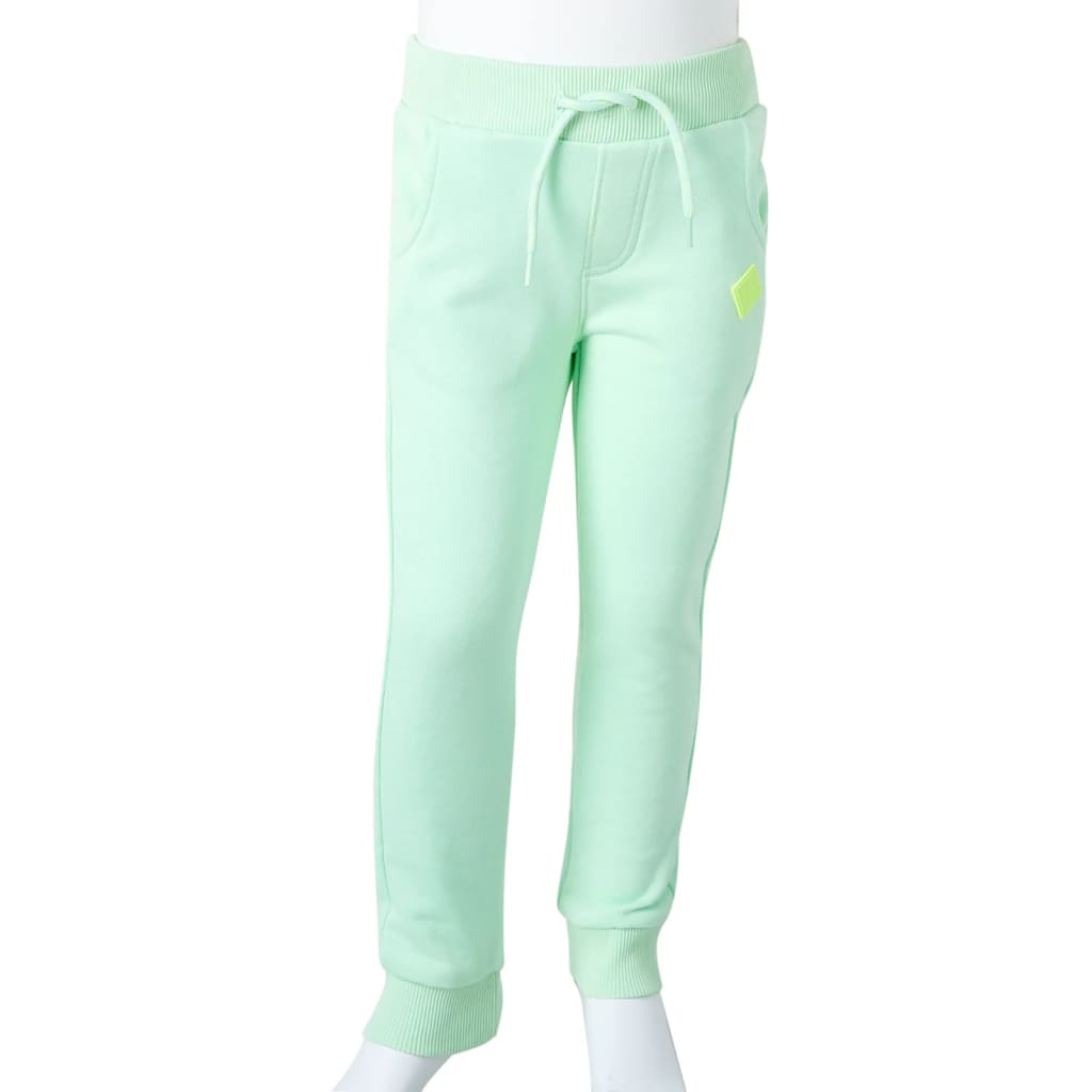 Pantalon de survêtement pour enfants vert vif 92
