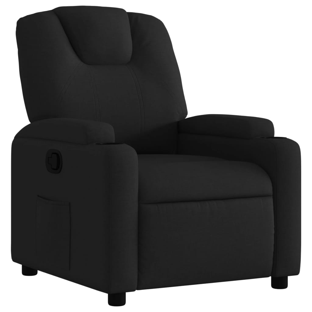 vidaXL Fauteuil inclinable Noir Tissu