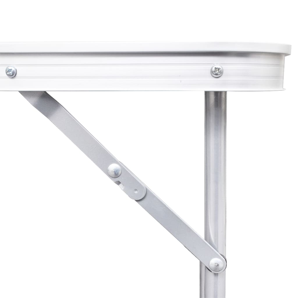 vidaXL Table pliable de camping avec cadre métallique 80x60 cm