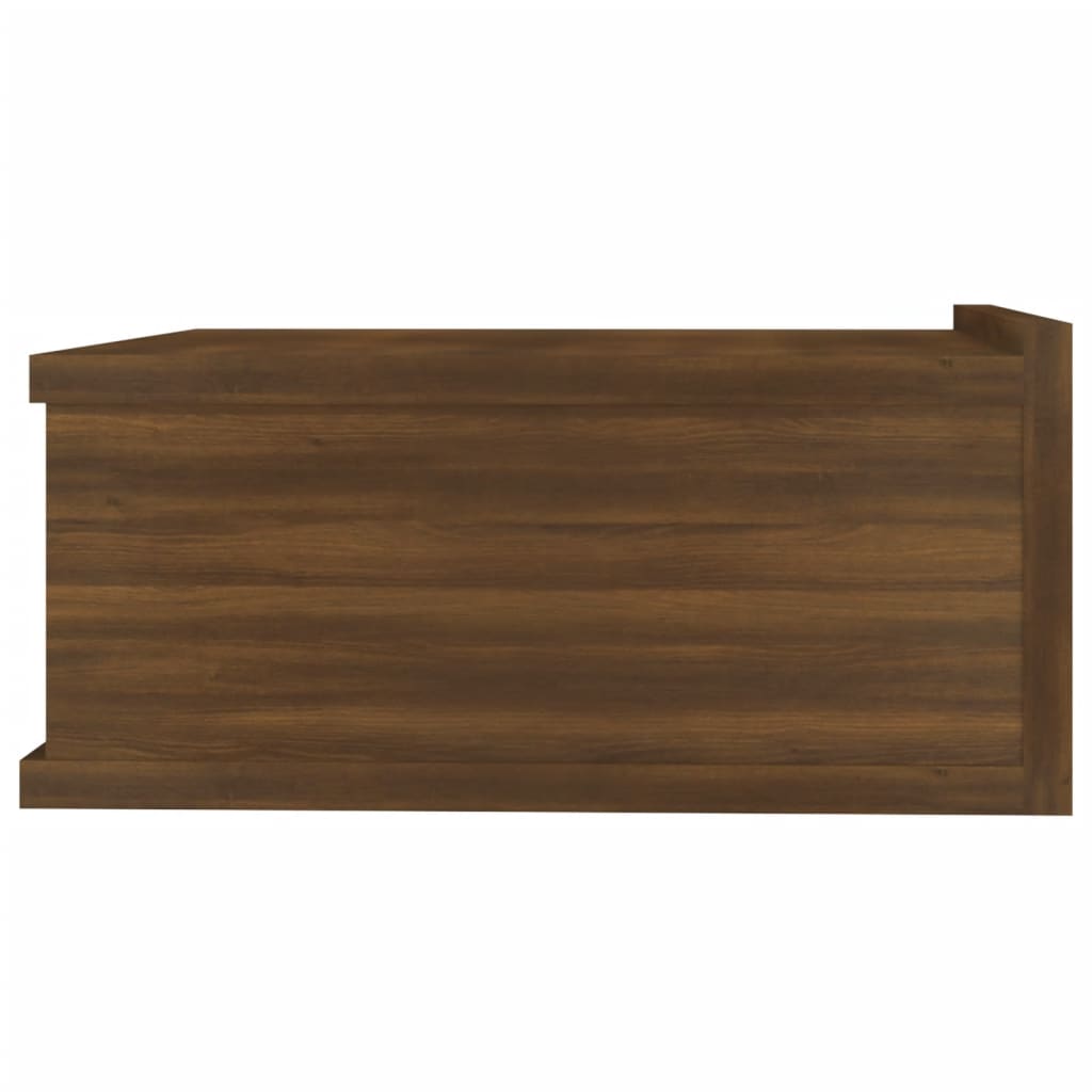 vidaXL Tables de chevet flottantes 2 pcs Chêne marron 40x30x15 cm