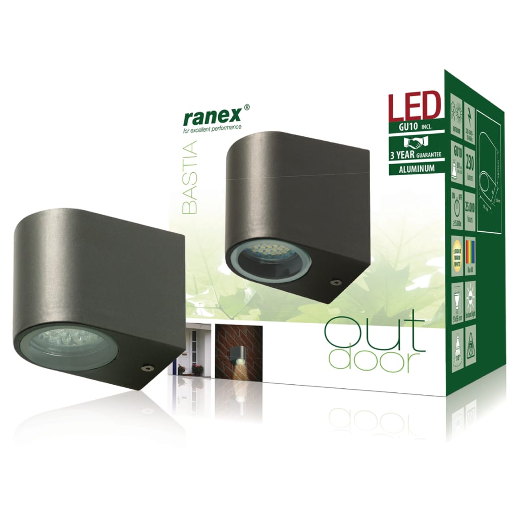 Ranex Lampe murale LED 3 W Gris 5000.332