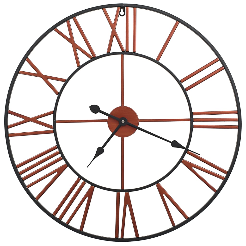 vidaXL Horloge murale Métal 58 cm Rouge
