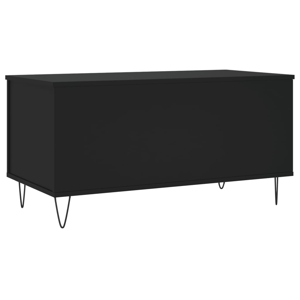 vidaXL Table basse Noir 90x44,5x45 cm Bois d'ingénierie