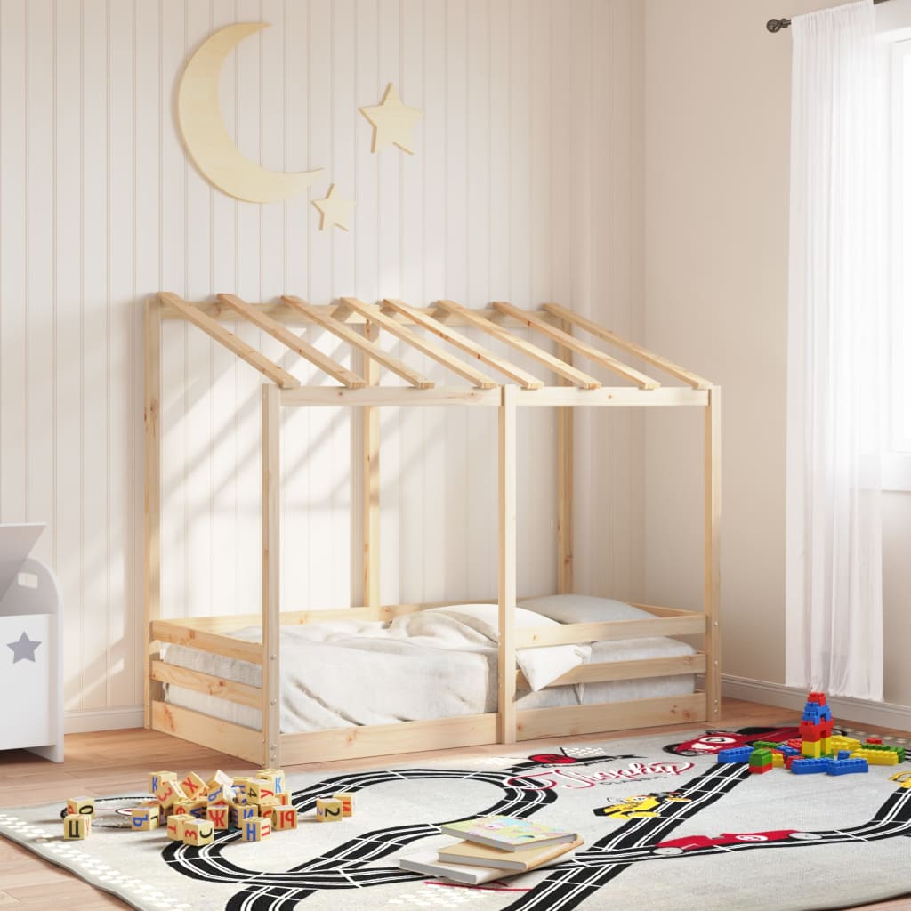 vidaXL Lit pour enfants avec toit 70x140 cm bois massif de pin