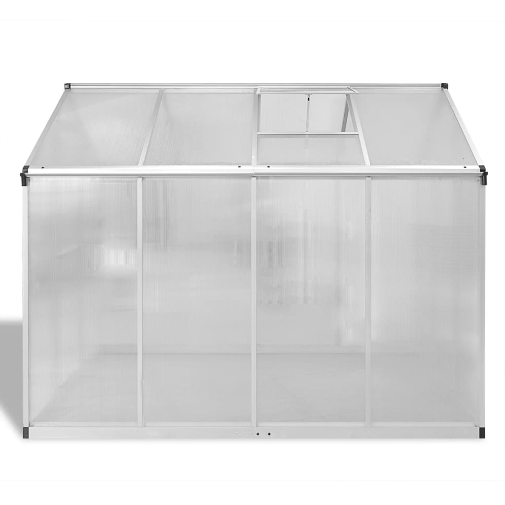 vidaXL Serre renforcée en aluminium avec cadre de base 4,6 m²