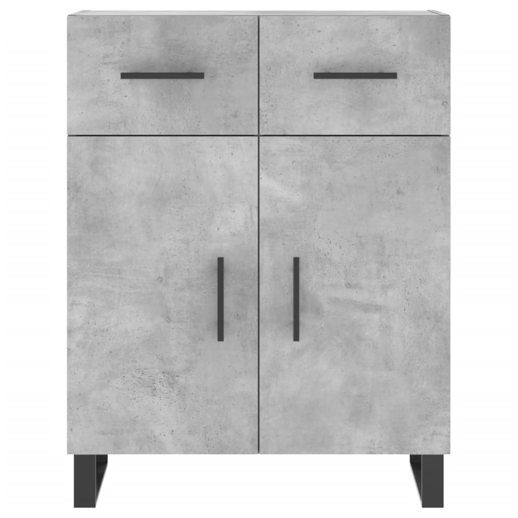 vidaXL Buffet haut Gris béton 69,5x34x180 cm Bois d'ingénierie