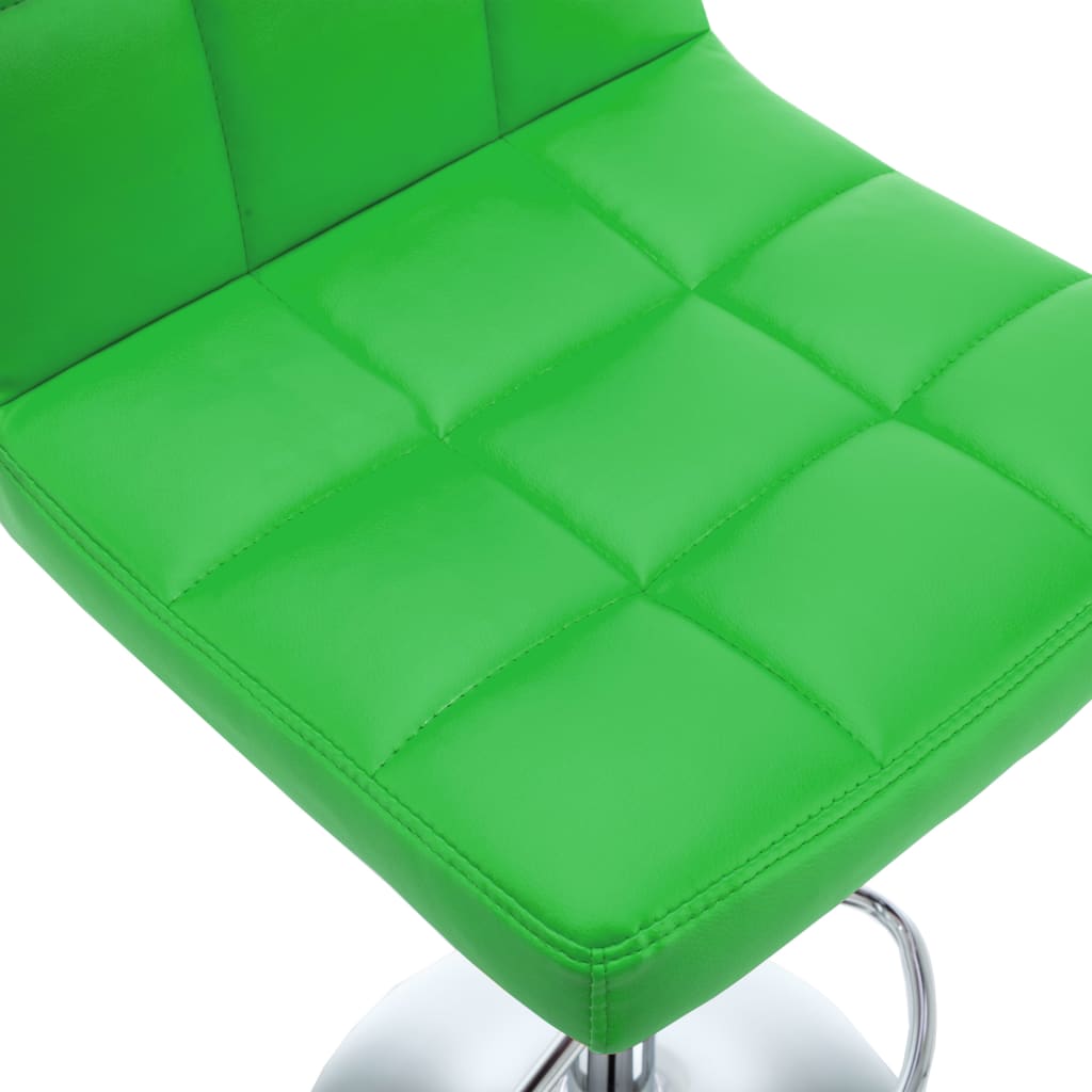 vidaXL Tabourets de bar lot de 2 vert similicuir