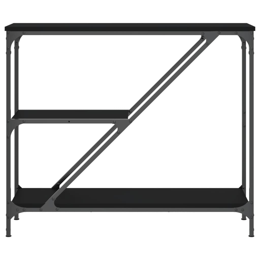 vidaXL Table console noir 88,5x30x75 cm bois d'ingénierie