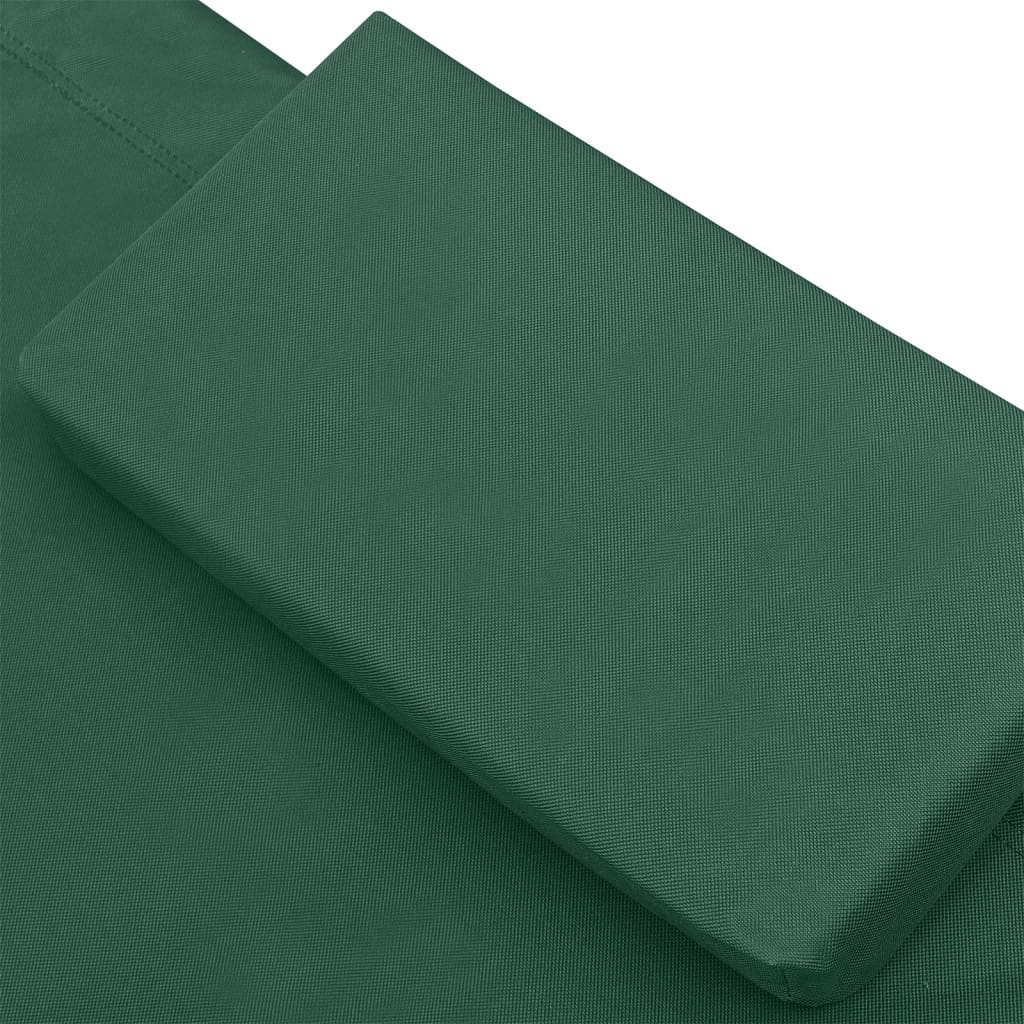 vidaXL Lit de repos d'extérieur tissu vert